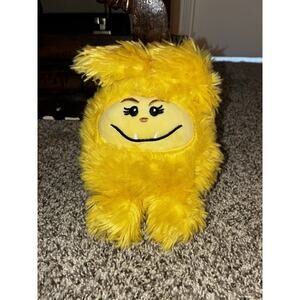 Giggle Scape Yellow MONSTER Fuzzy Small 6” Soft and Squishy Plush EUC